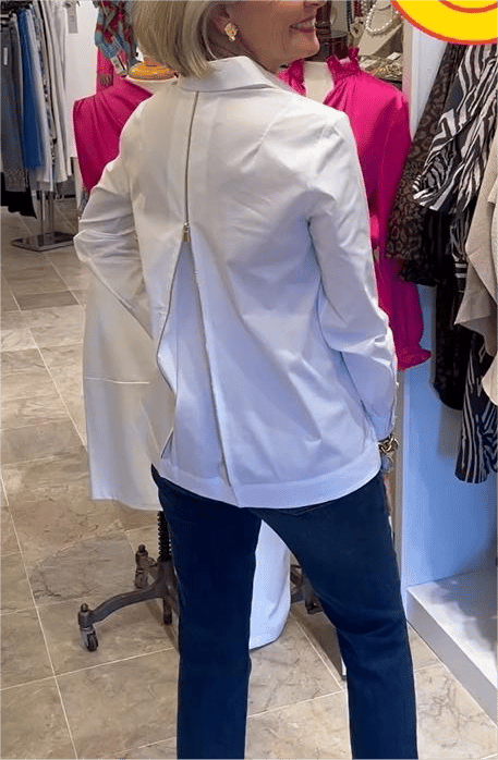 Long Sleeve Zip Back Shirt (Buy 2 Free Shipping) 