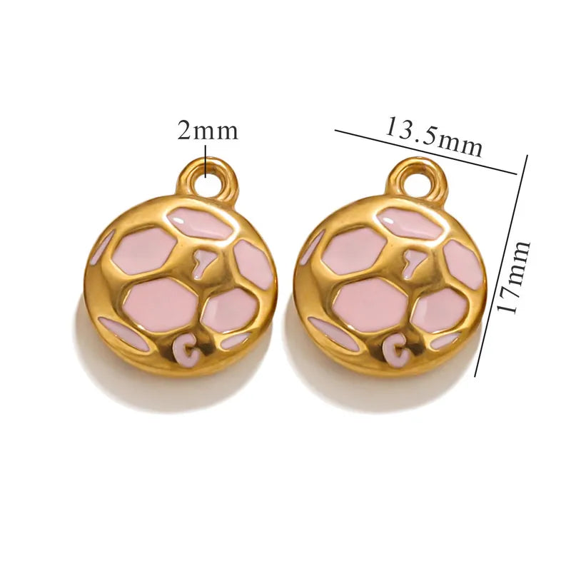 1 Piece 13.5*17mm 304 Stainless Steel Volleyball Baseball Football Pendant Jewelry Accessories