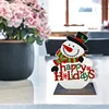 >SALE<2D Flat Wooden Xmas Snowman DIY Diamond Painting Desktop Decorations Home Decor