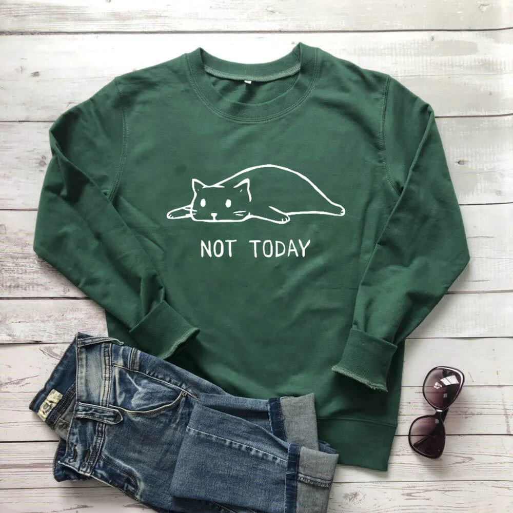 Lazy Cat Not Today Sweatshirt