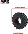 AMK 4Pcs 1.0" Rubber Mud Off Road Tires 24x62x20mm for 1/24 RC Crawler Car Axial SCX24 Gladiator Deadbolt 1/18 TRX4M (4PCS)