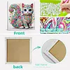 Niedliche Blumen-Mandala-Katze speziell geformte 5D-DIY-Teilbohrer-Diamanten-Punkte, Edelstein-Kunst-Kits mit Rahmen, Diamanten-Gem&auml;lde, Edelstein-Kun