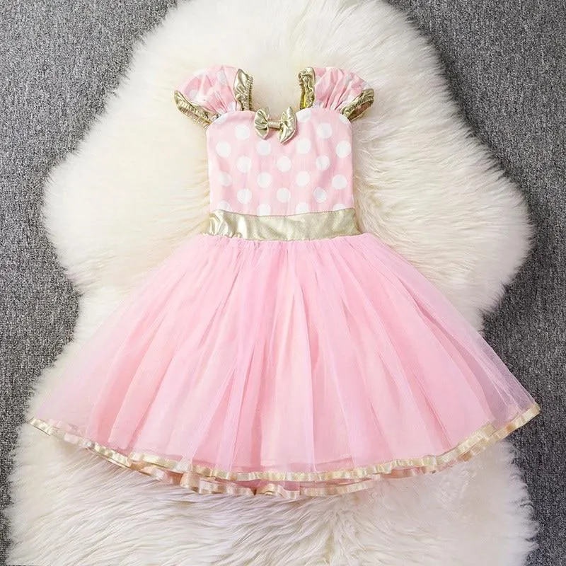 Long Sleeve Baby Girl Dress Newborn Princess Infant Baby Girl Clothes Polka Dot Tutu Ball Gown Party Dresses Little Girl Clothes