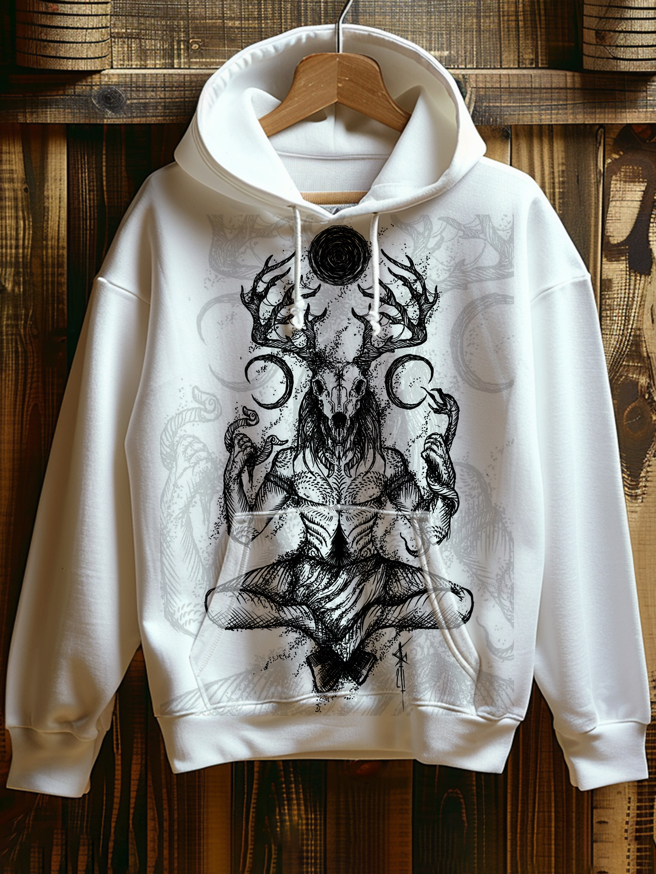 Unisex Satan Demon Print Casual Hoodie / Rvogue / Rvogue