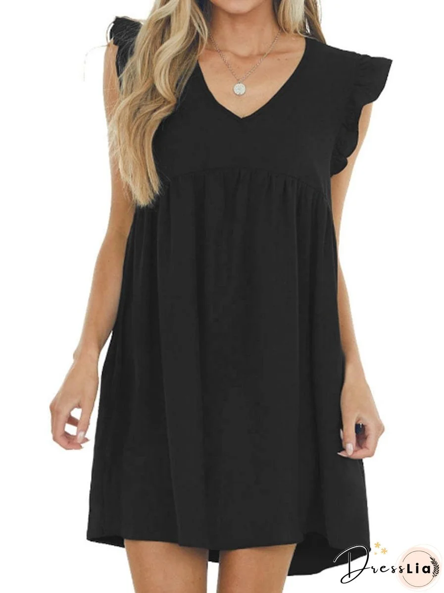 Crepe Mini Dress