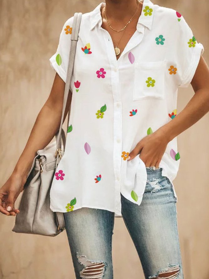 Summer Shirts Poket Buttoned Casual Shirts