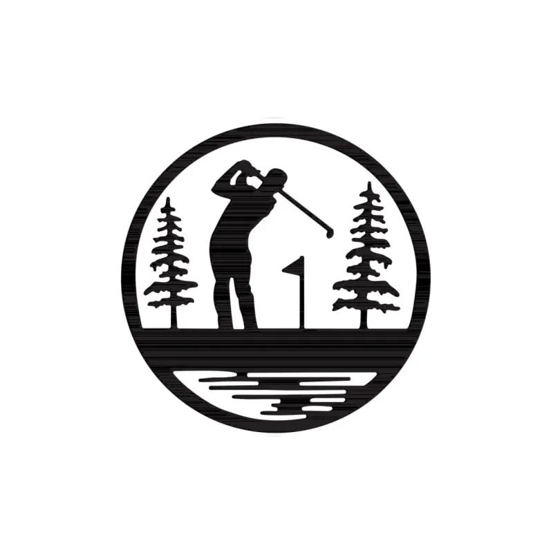 Metal Cutting Dies Cut Die Happy Golfer Round Frame for DIY Scrapbooking Decorative and Card Making Embossing Craft  2021 New