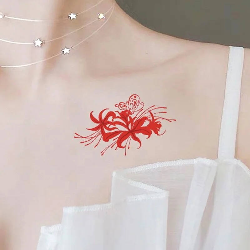 30Pcs/Set No Repeat Flower Temporary Tattoo Stickers Waterproof Tattoos For Women Sexy Arm Clavicle Body Art Hand Foot for Girl