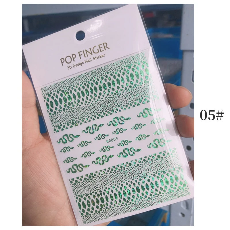 1 Sheet New Roman English Alphabet Number 3D Nail Stickers Christmas Animals iridescent Gold Silver Word Small Letters Nail