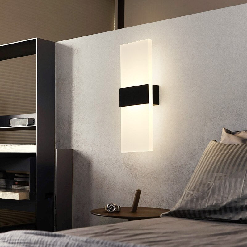 LED Wall Light 220V 110V Bedroom Bedside Light Living Room Balcony ...