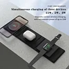 Macaron Ultra-thin Mini Portable Foldable 15W 3 in 1 Wireless Charger Pad Station