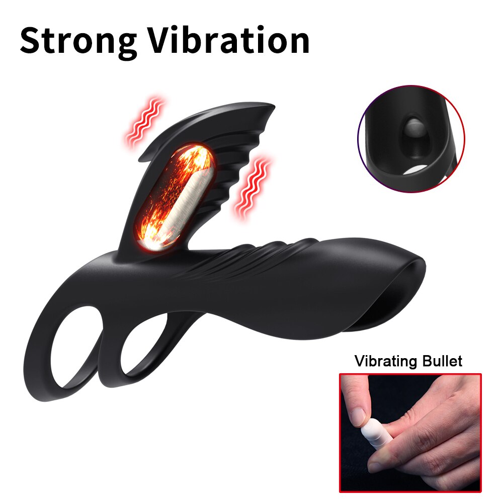 Elastic Silicone Vibrating Cock Ring for Enhanced Intimacy