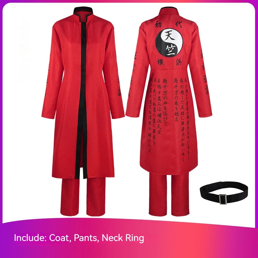 [Wetrose] Tanjiku Cosplay Costume Red Yokohama Izana Kurokawa Ran Haitani Sanzu Tokyo Revenger Gang Uniform Coat Cloak Hoodie