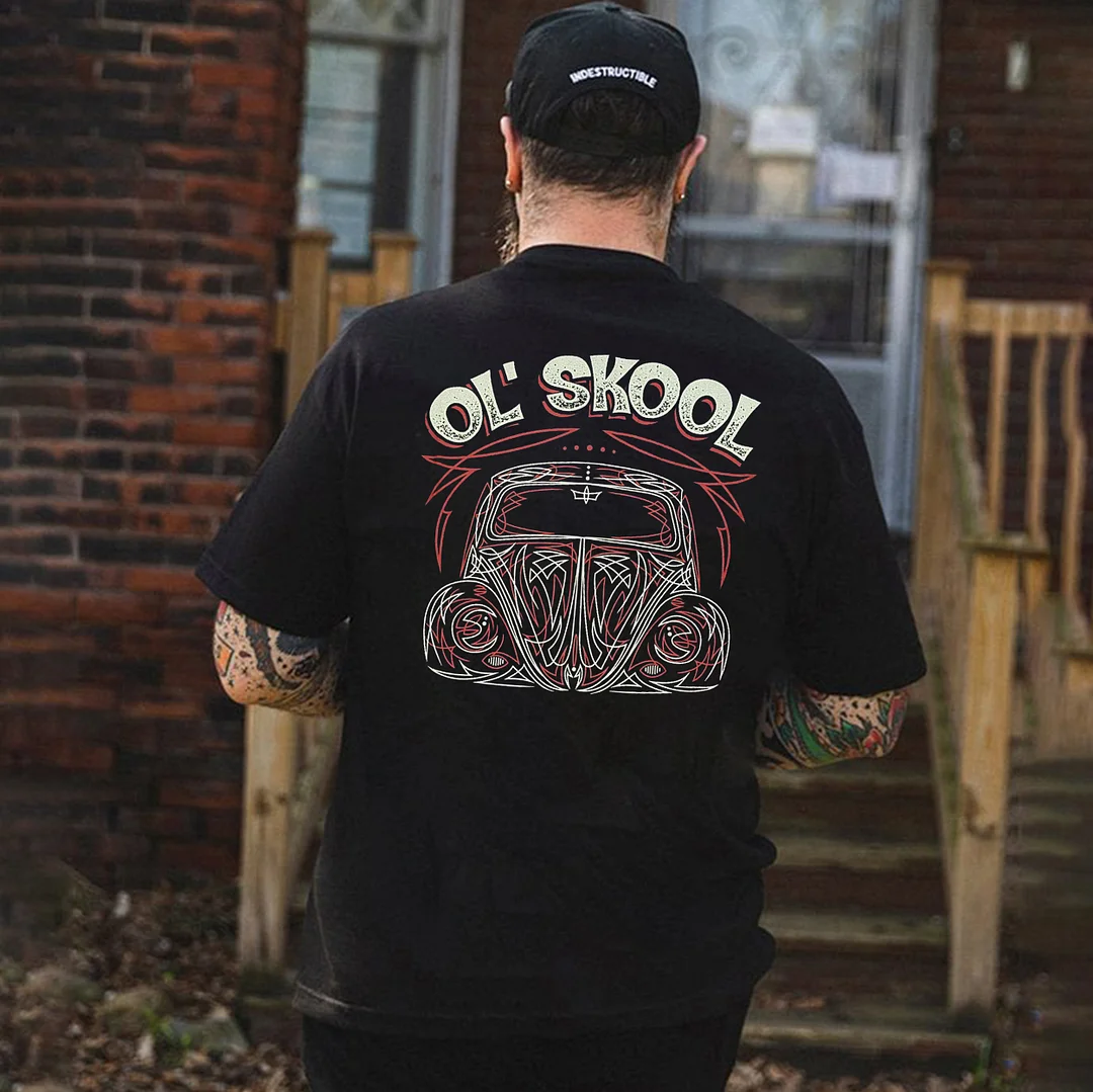 OL'SKOOL Classic Car Print Men's T-shirt
