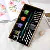 Starry Sky Glass Fountain Dip Pen Stationery English Calligraphy Pen Gift