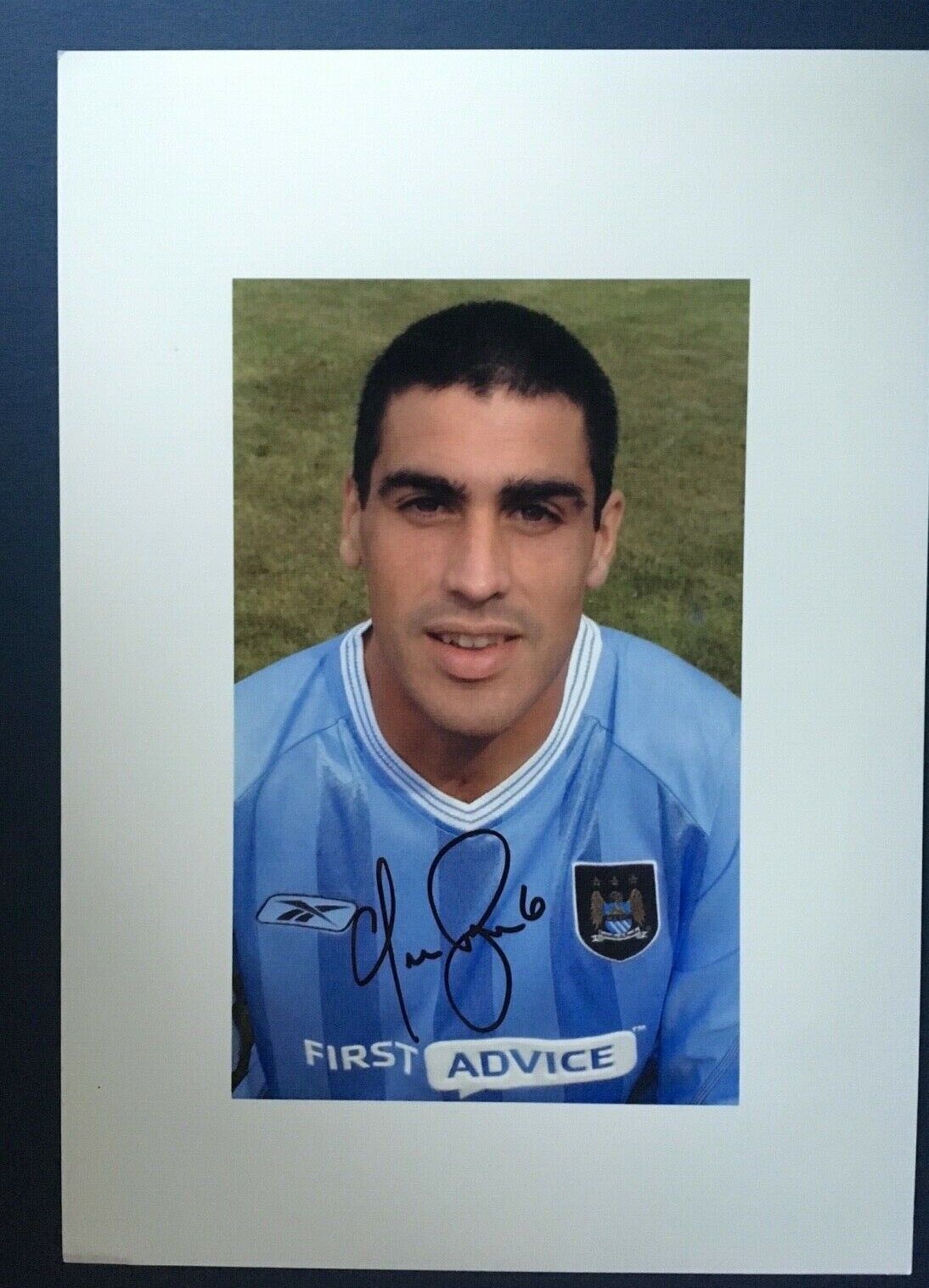 CLAUDIO REYNA - FORMER MANCHESTER CITY FOOTBALLER - SUPERB SIGNED Photo Poster painting