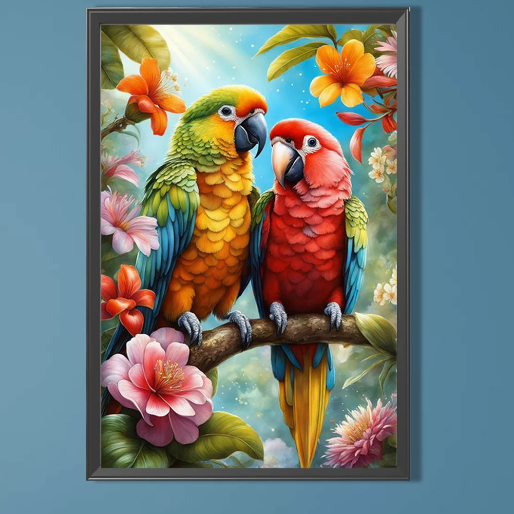 Partial AB Diamond Painting - Full Round Drill - Parrot(Canvas|45*65cm)