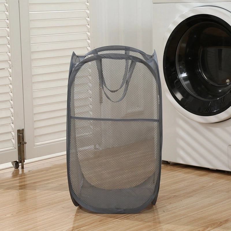 Grid Foldable Dirty Clothes Basket Simple Storage Basket Dirty Clothes Basket Household Bathroom Laundry Basket Sundries Basket