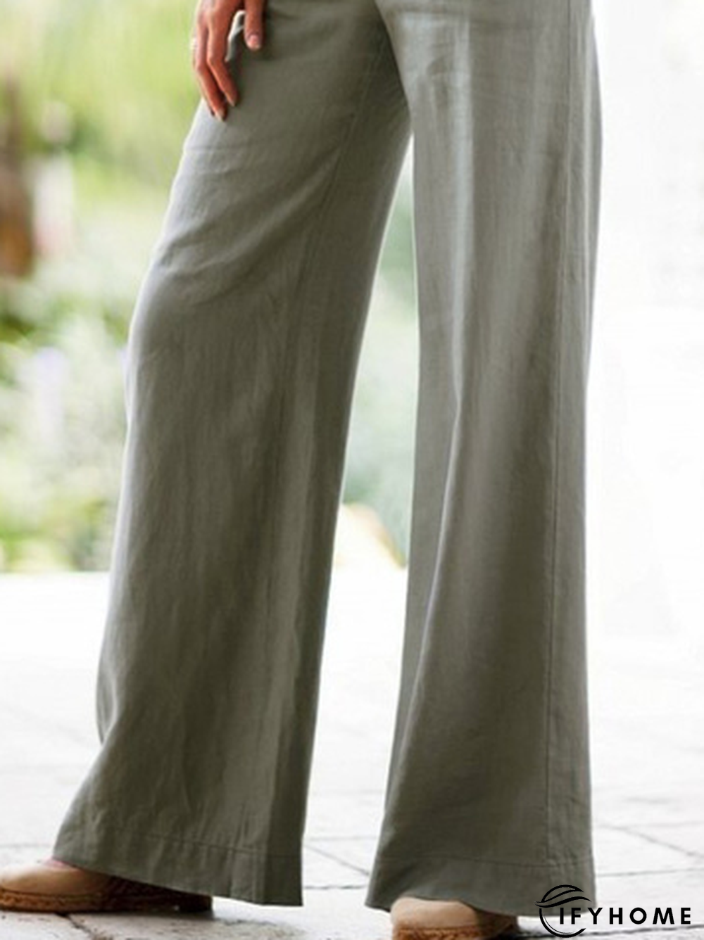 Plain Lace-up Pockets Casual Pants | IFYHOME