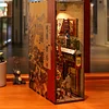 Difficulty: ⭐⭐⭐ New Year Celebration, DIY 3D Wooden Book Nook Puzzle DIY Dollhouse Book Nook Model Building Kit with Light Creative Puzzle Birthdays for Teens/Adults
