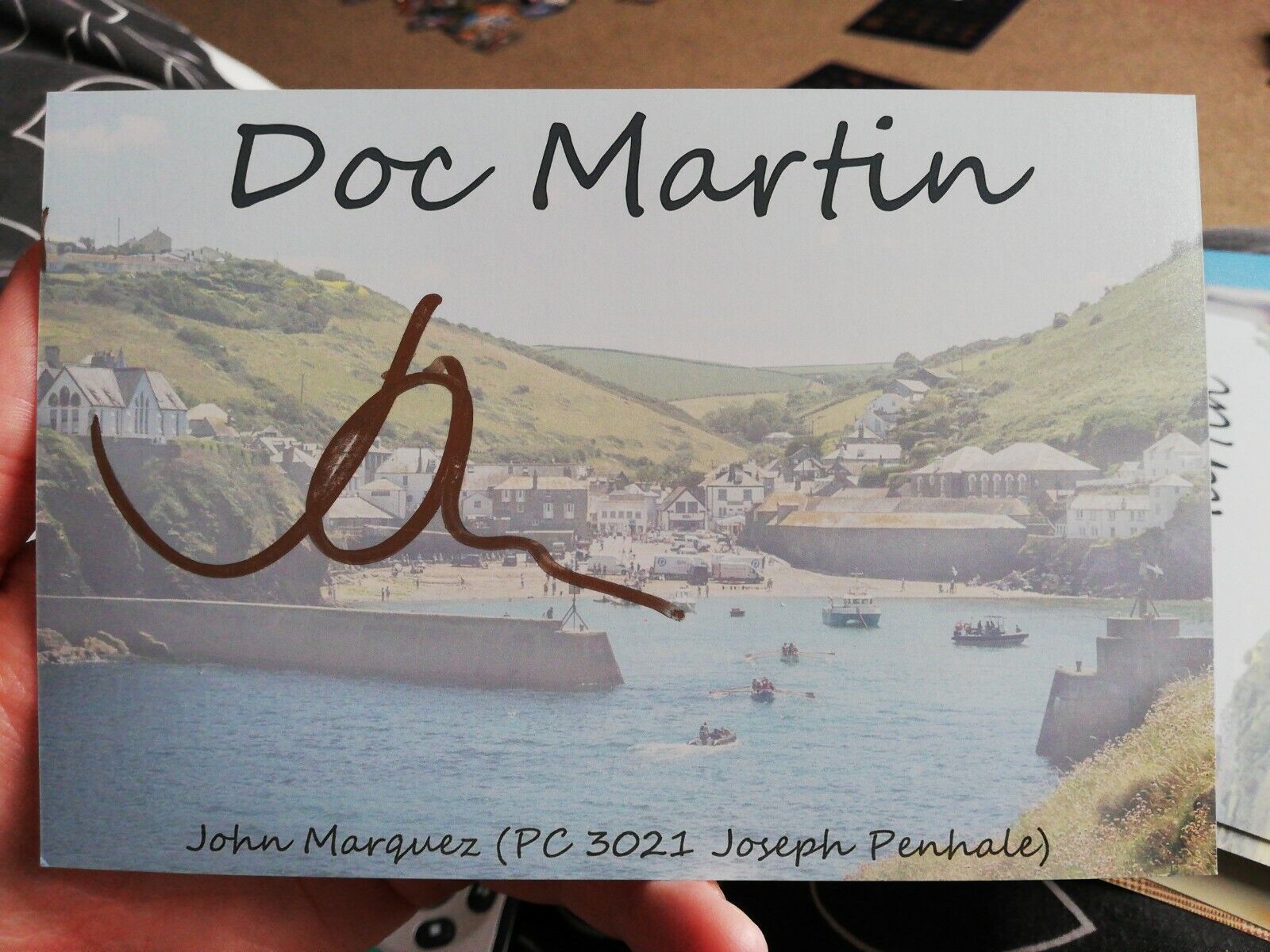 John Marquez PC Penhale Doc Martin signed autographed 6x4 inch picture