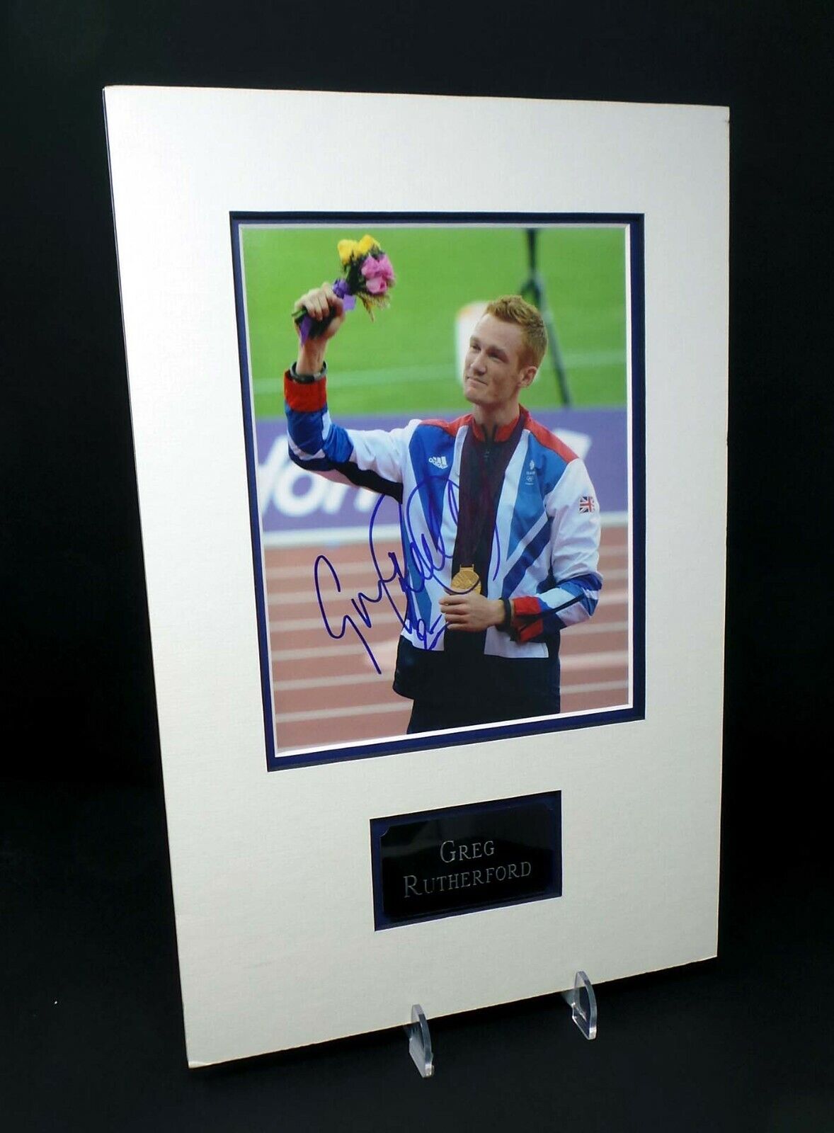 Greg RUTHERFORD Olympic Athlete Signed & Mounted 10x8 Photo Poster painting AFTAL RD COA