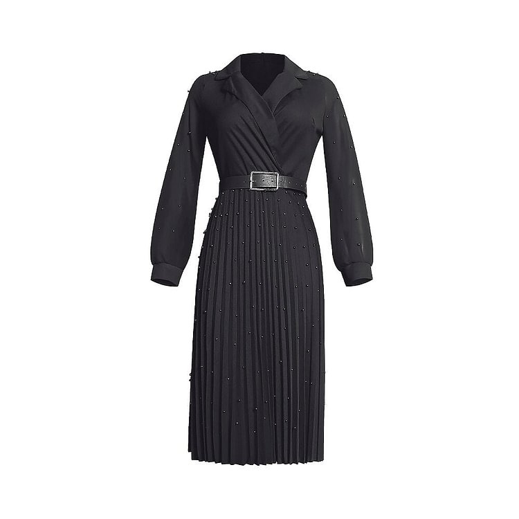 African Americans fashion QFY Elegant Office Ladies Pleated Dresses African Ankara Long Sleeve Gown Vetement Femme 2022 Women Vintage Robe Turkish Clothing Ankara Style QueenFunky