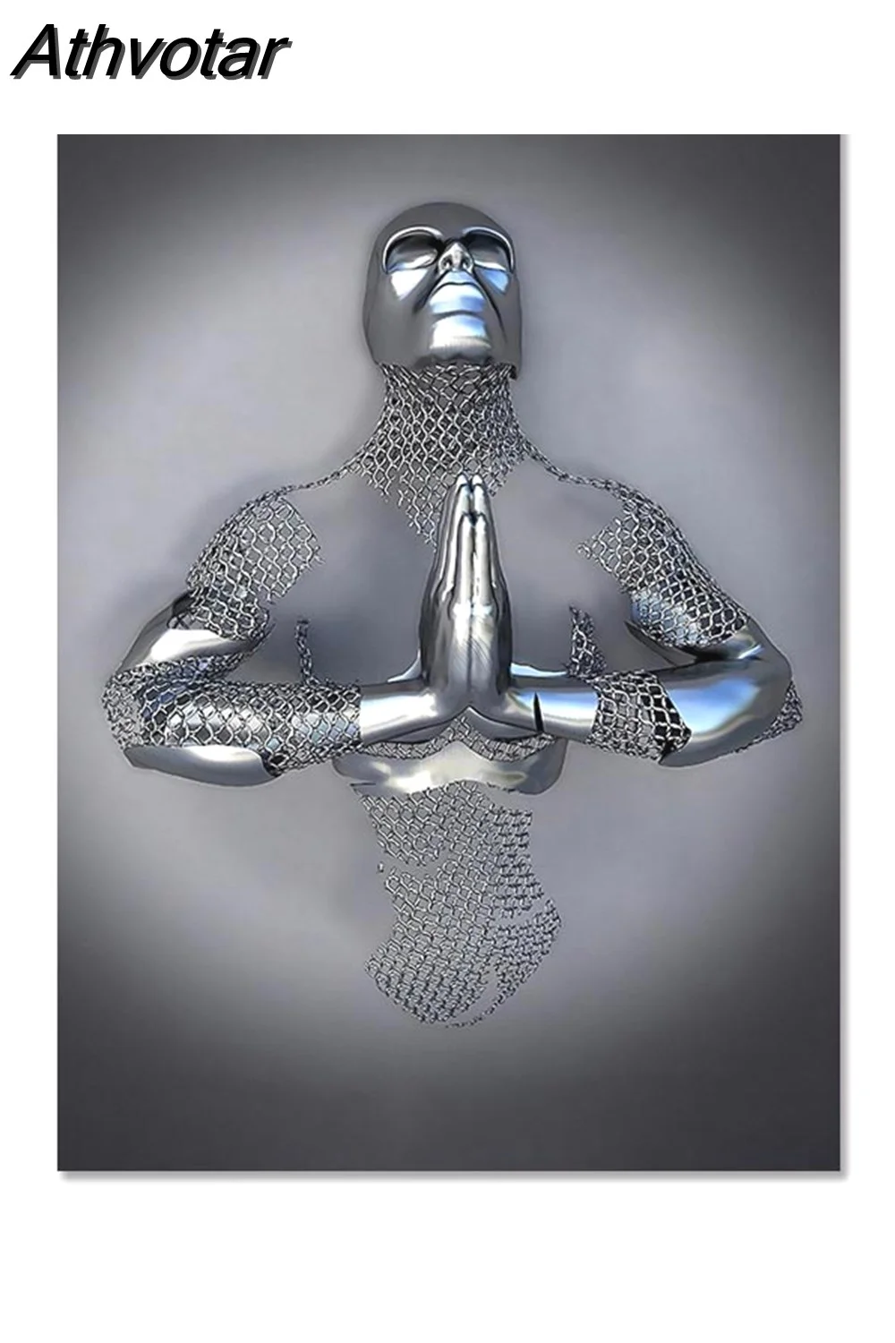 Athvotar Figure Statue Canvas Painting Romantic Abstract Posters Prints Wall Art Pictures Modern Living Room Decorations for Home