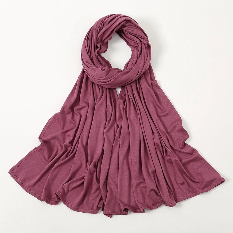 Hot New Solid Color Mercerized Cotton Jersey Scarf Soft Scarf Spot