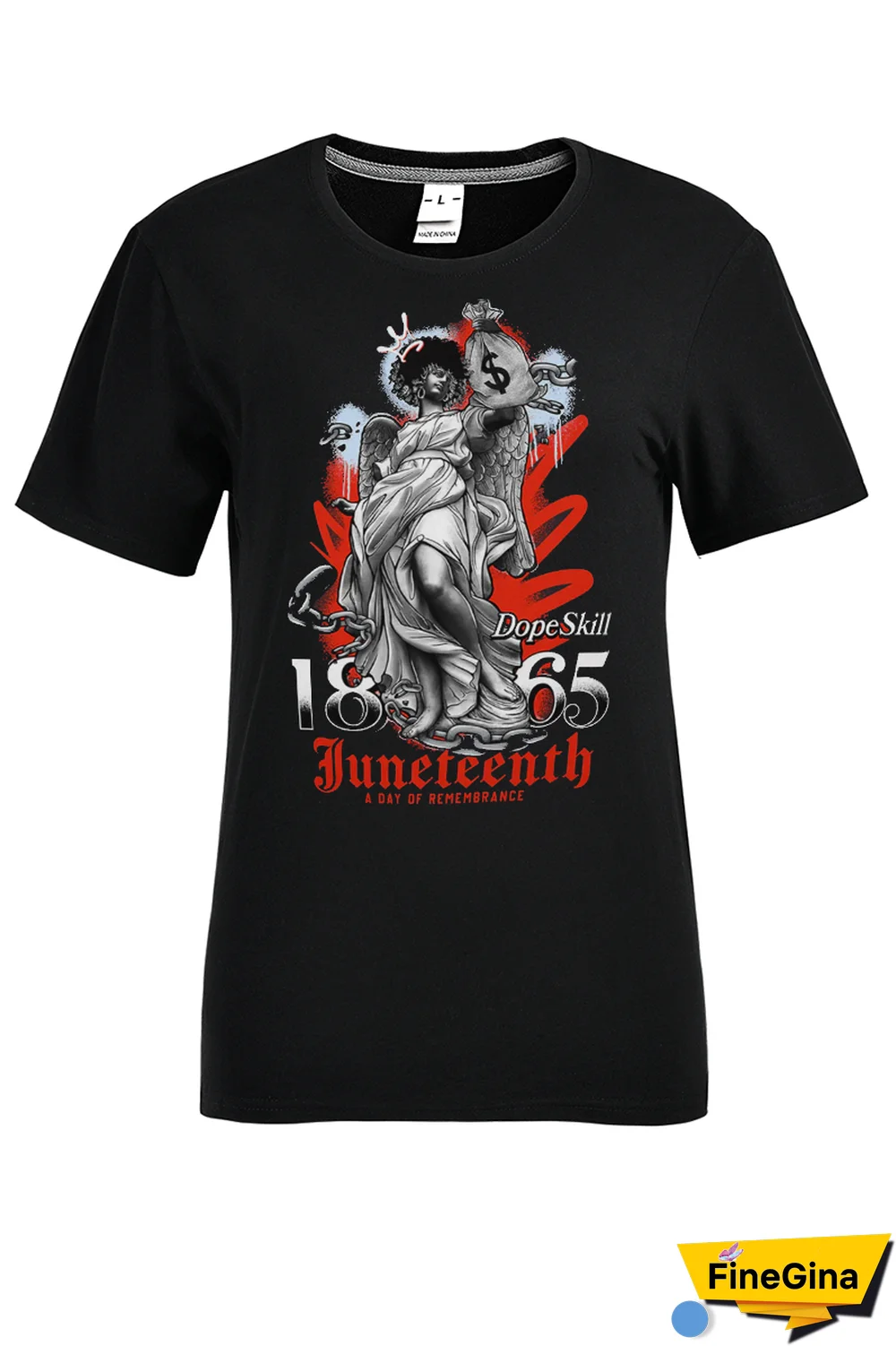 Black Casual Daily Print Patchwork O Neck T-Shirts