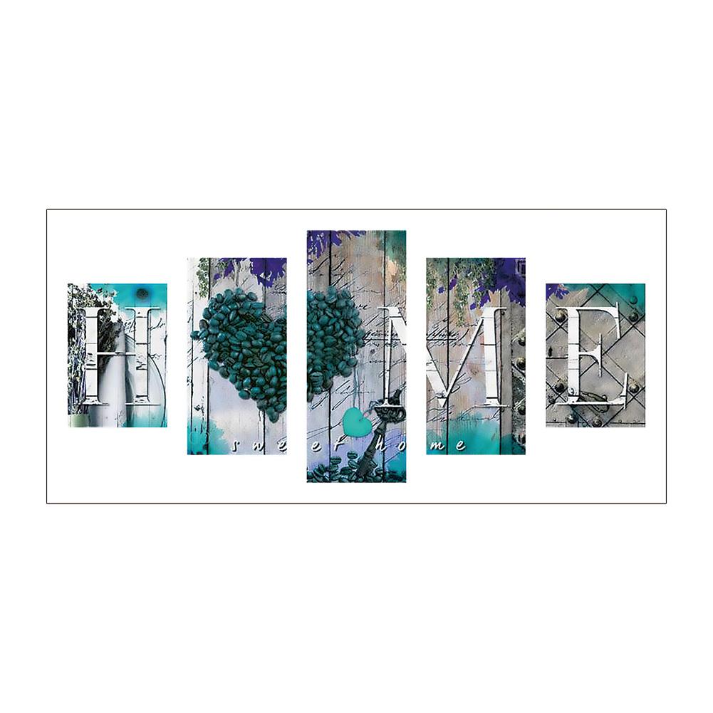 

95*45CM - 5Pcs Love Home - Round Drill Diamond Painting, 501 Original