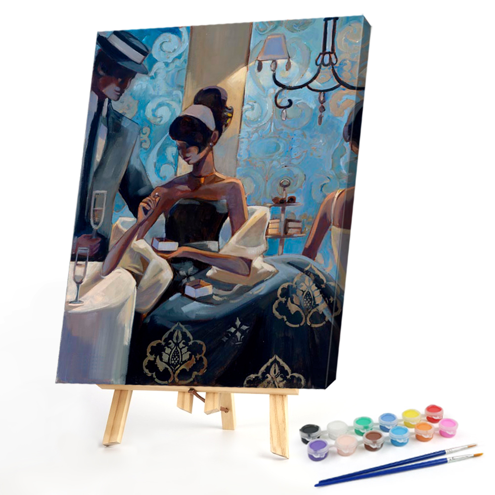 

40*50CM - Paint By Numbers - Big Dress Girl, 501 Original