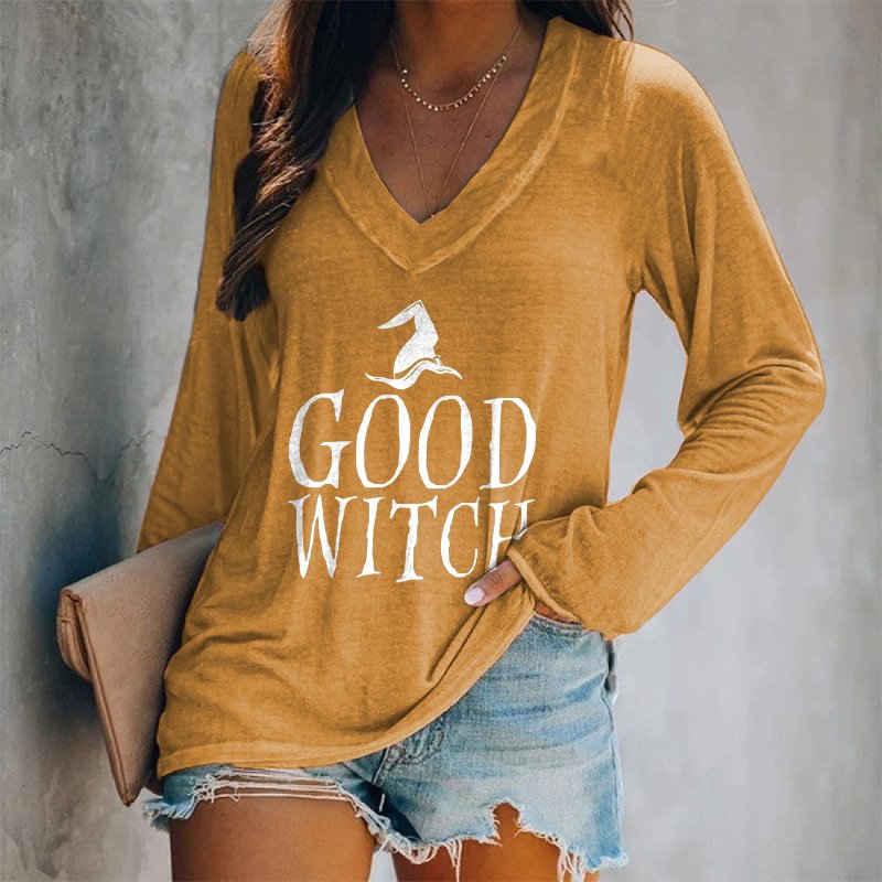 Good Witch Printed Long Sleeve Women's T-shirt