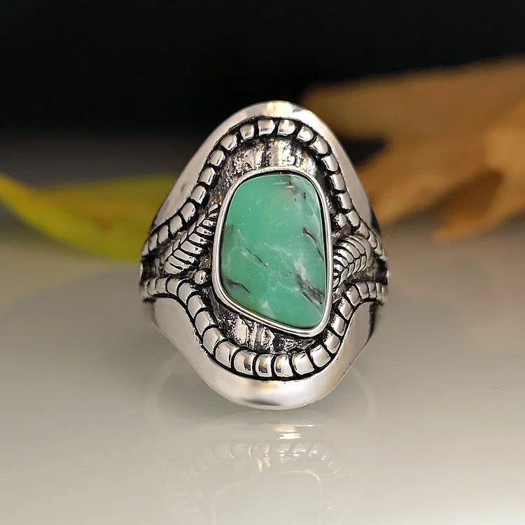 Olivenorma Vintage Large Turquoise Ring