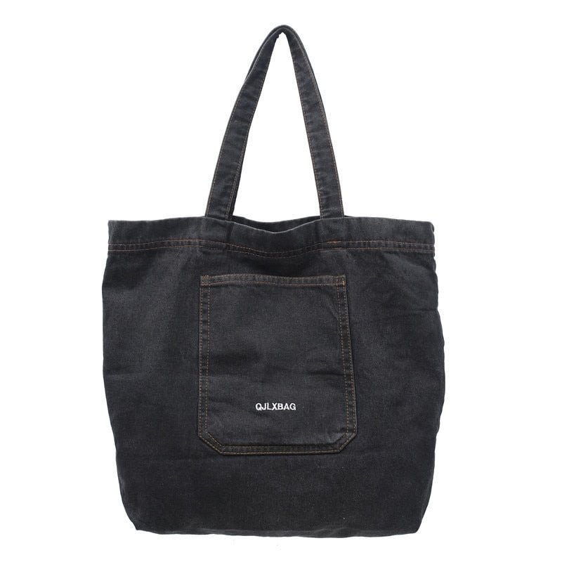 Women's Bag Shopper Totes Large Capacity Female Designer Shoulder Fashion Denim Simple Solid Shopping Travel Handbags For Women