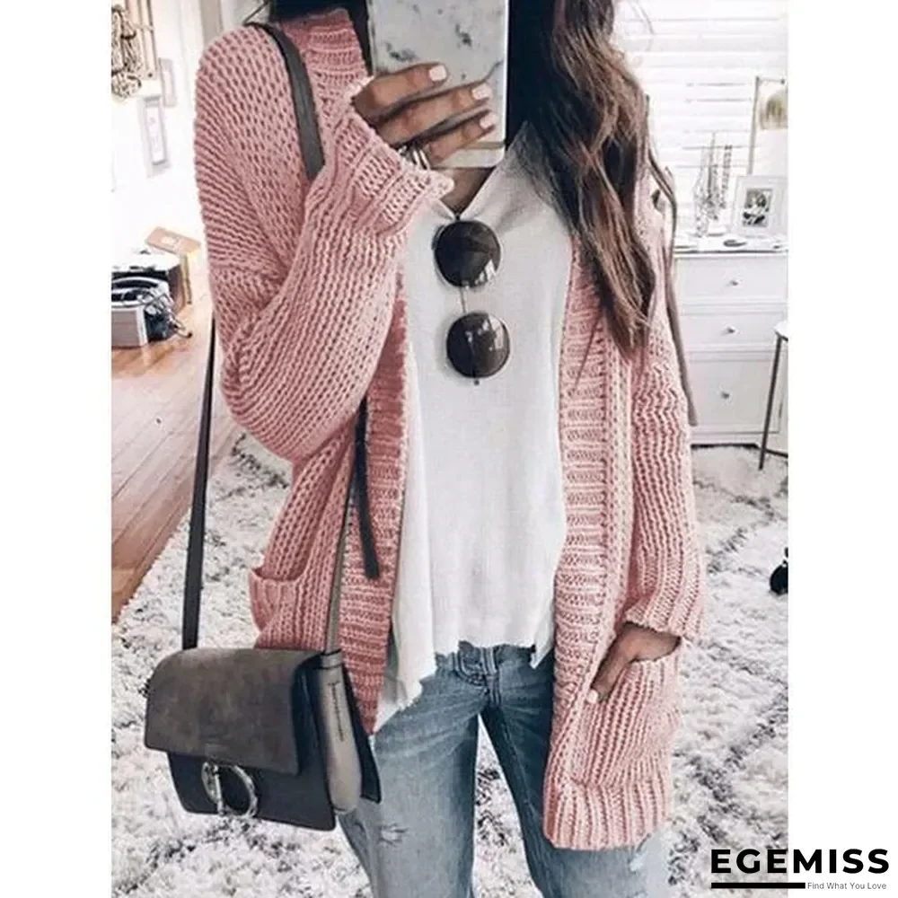 Knitted Solid Long Sleeve Blouses | EGEMISS