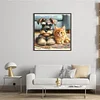 Schnauzer And Orange Cat-11CT Stamped Cross Stitch 40*40cm/15.75*15.75in tapestrymarket