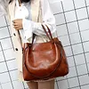 Ladies retro four-piece large-capacity Picture-mother bag, solid color handbag, one-shoulder diagonal bag
