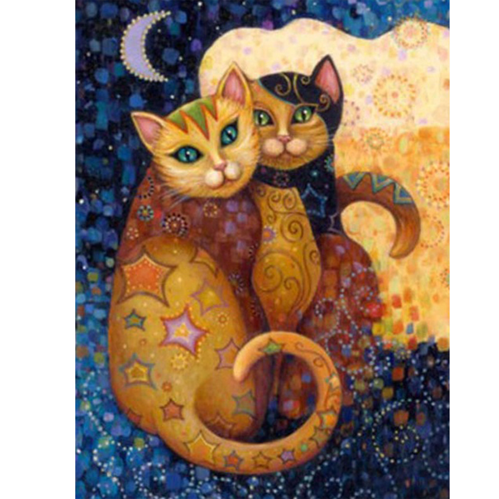 

Pattern Cat - Round Drill Diamond Painting - 30*40CM, 501 Original