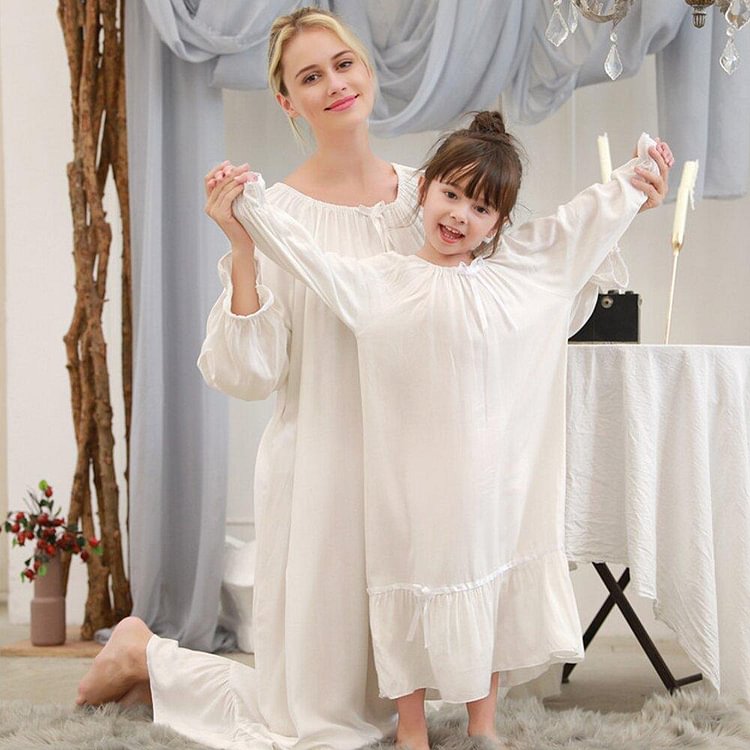 Mommy & Me Cotton Silk Princess Pajamas