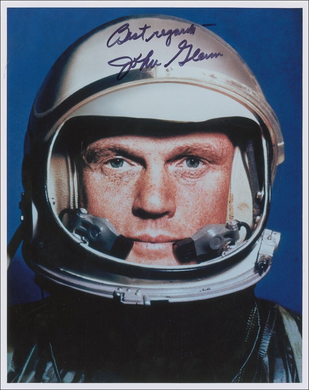 JOHN GLENN Signed Photo Poster paintinggraph - NASA Astronaut Space 1st to orbit Earth preprint