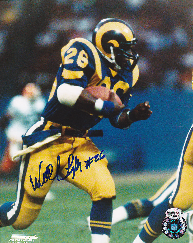 WENDELL TYLER LOS ANGELES RAMS ACTION SIGNED 8x10