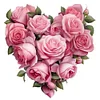 Love Pink Rose-11CT Stamped Cross Stitch 40*40cm/15.75*15.75in