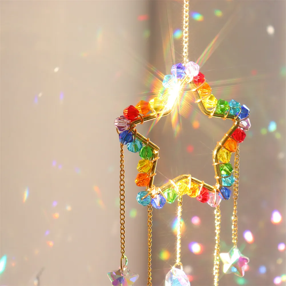 Colorful Beads Crystal Light Catching Jewelry Window Accessories for Living Room