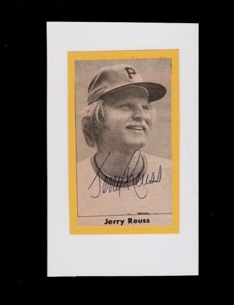 JERRY REUSS-PITTSBURGH PIRATES AUTOGRAPHED Photo Poster painting ON 3X5 CARD