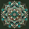 Mandala-14CT Stamped Cross Stitch 40*40cm/15.75*15.75in