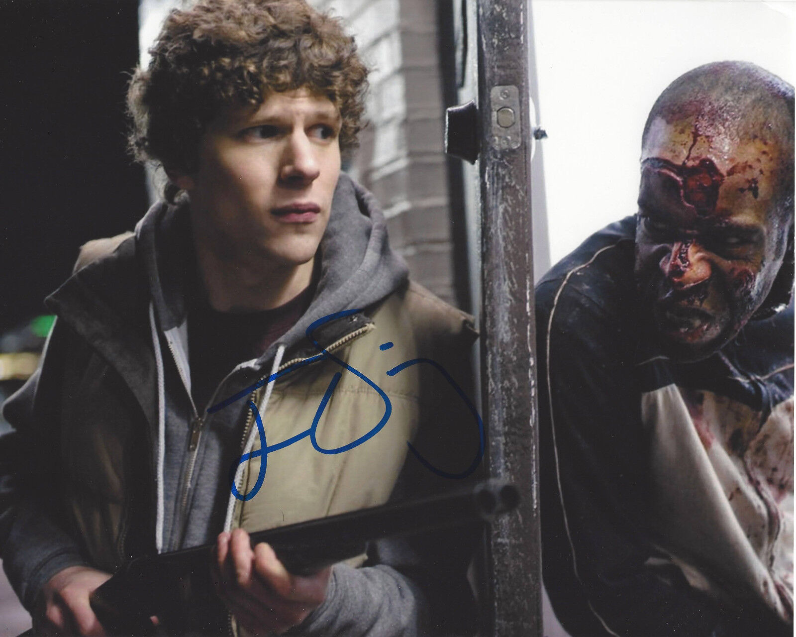 ACTOR JESSE EISENBERG SIGNED AUTOGRAPH 'ZOMBIELAND' 8x10 Photo Poster painting w/COA PROOF