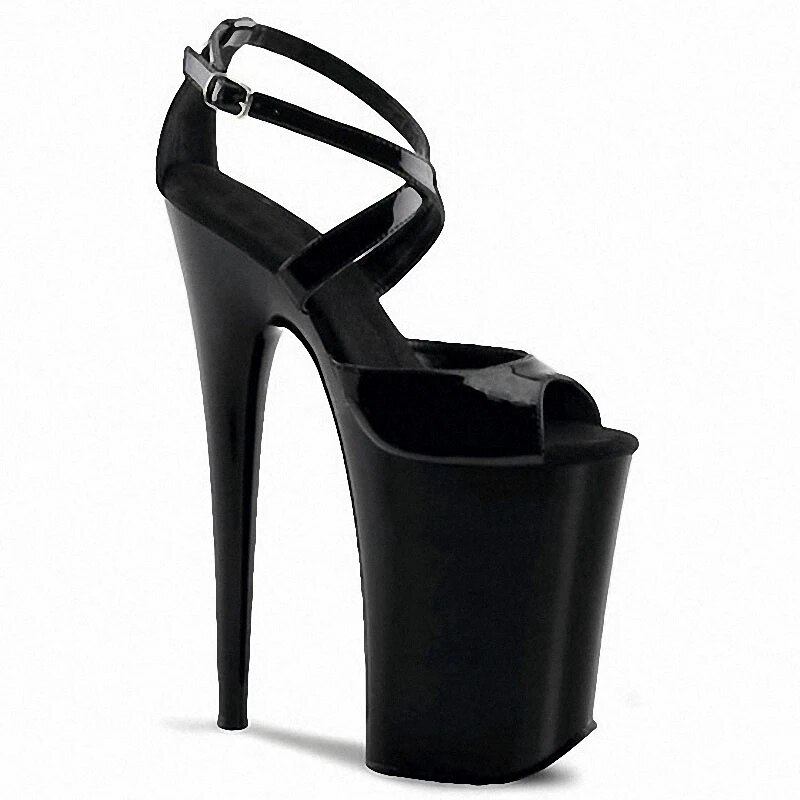 VCshoes Queen Peep Toe Fetish Shoes High Heels 20cm Stilettos 8 Inch Exotic Strip Pole Dance Shoes Catwalk Women's Gothic Big Size