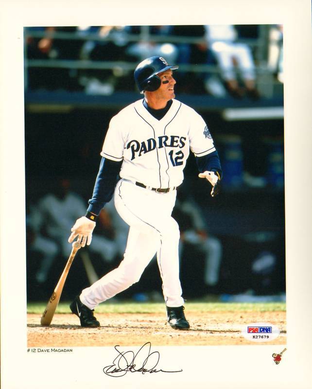 Dave Magadan Signed Padres Baseball 8x10 Photo Poster painting PSA/DNA COA #12 Picture Autograph