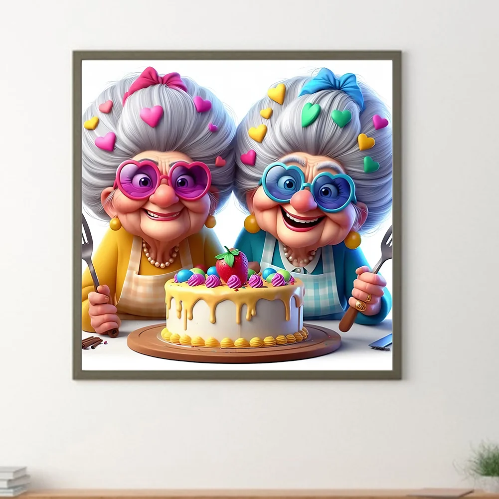 Diamond Painting - Full Round Drill - Grandma(Canvas|30*30cm)